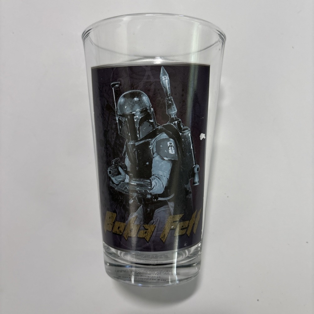 Disney Star Wars The Book Of Boba Fett Glass Bounty Hunter 16oz EUC